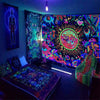 Mushroom Green Plants Fluorescent Tapestry Game Starry Sky Psychedelic