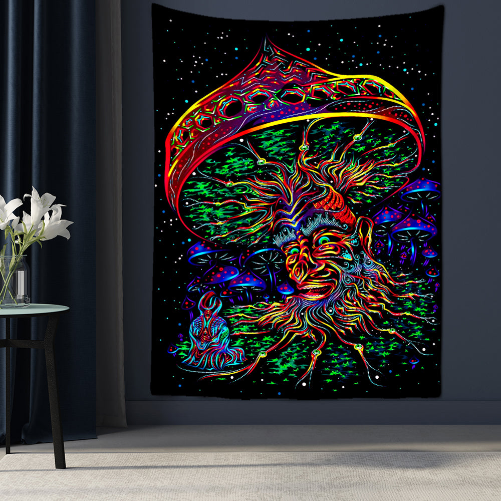 New European And American Psychedelic Mushroom Tapestry