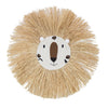 Nordic Hand-woven Cartoon Lion Straw Home Wall Hangings