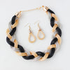 European And American Fashion Boho Necklace Earrings Set