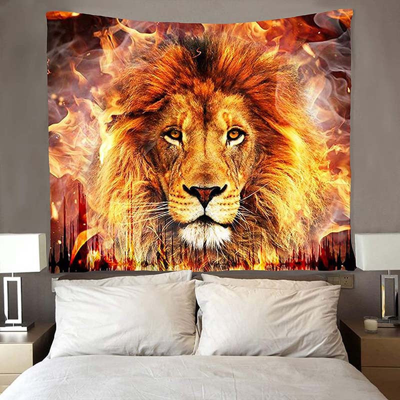 Fashion Beast Psychedelic Lion Multifunctional Tapestry