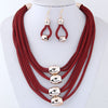 European And American Fashion Boho Necklace Earrings Set