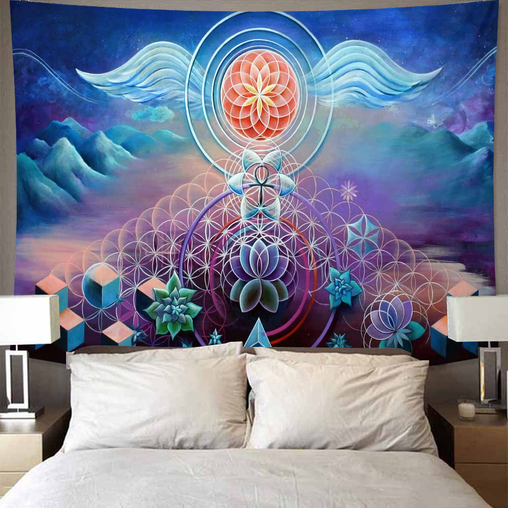 New European And American Psychedelic Mushroom Tapestry