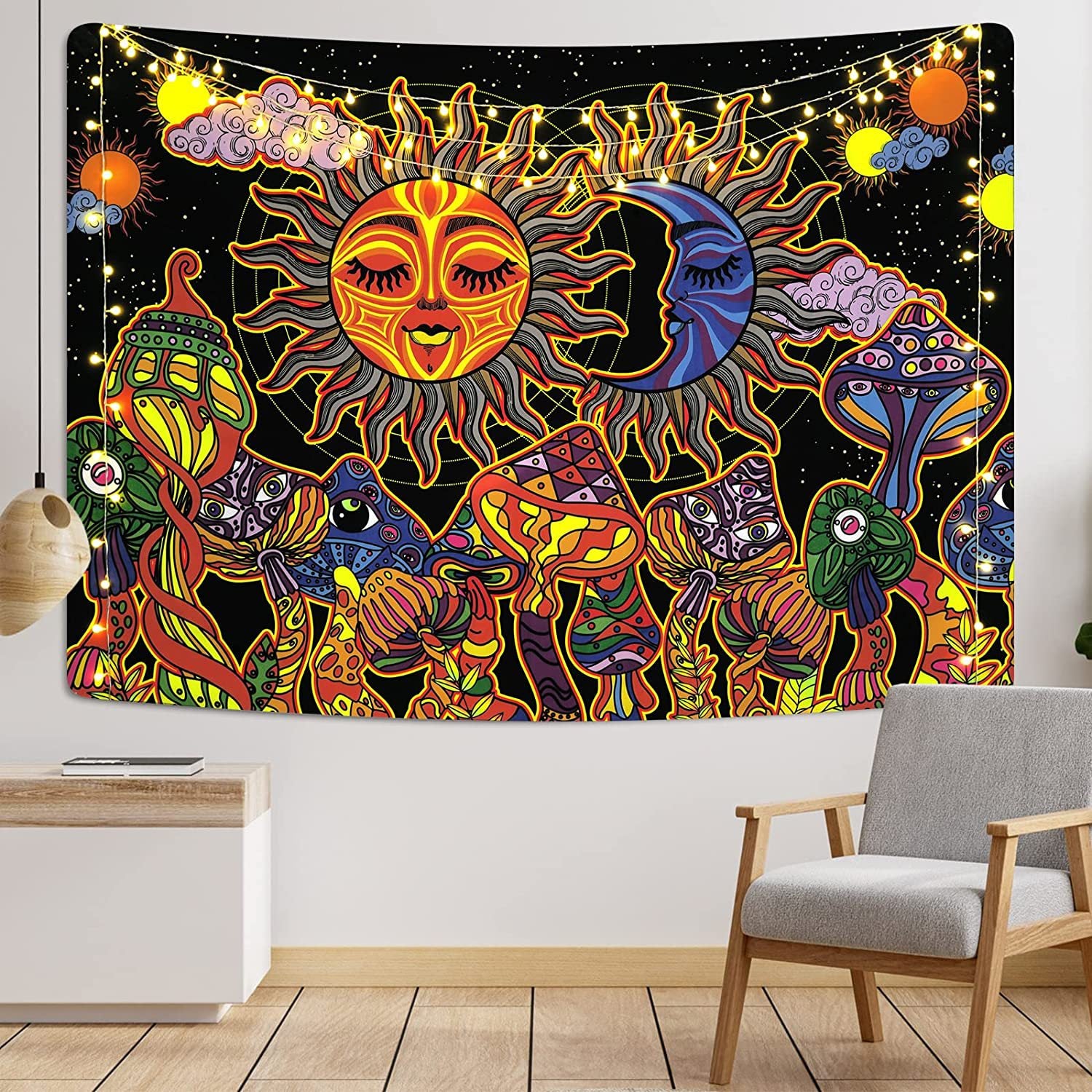 Psychedelic Flower Run Fantasy Plant Hip-hop Tapestry