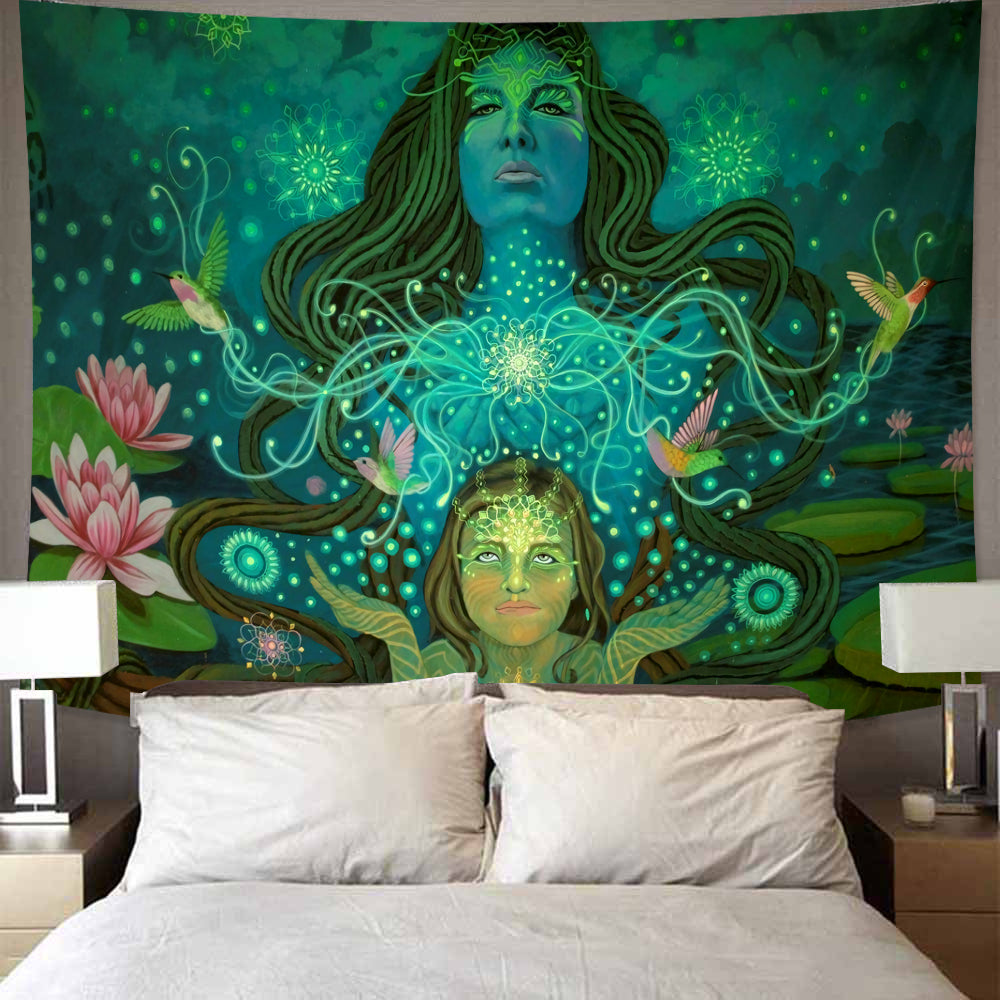 New European And American Psychedelic Mushroom Tapestry