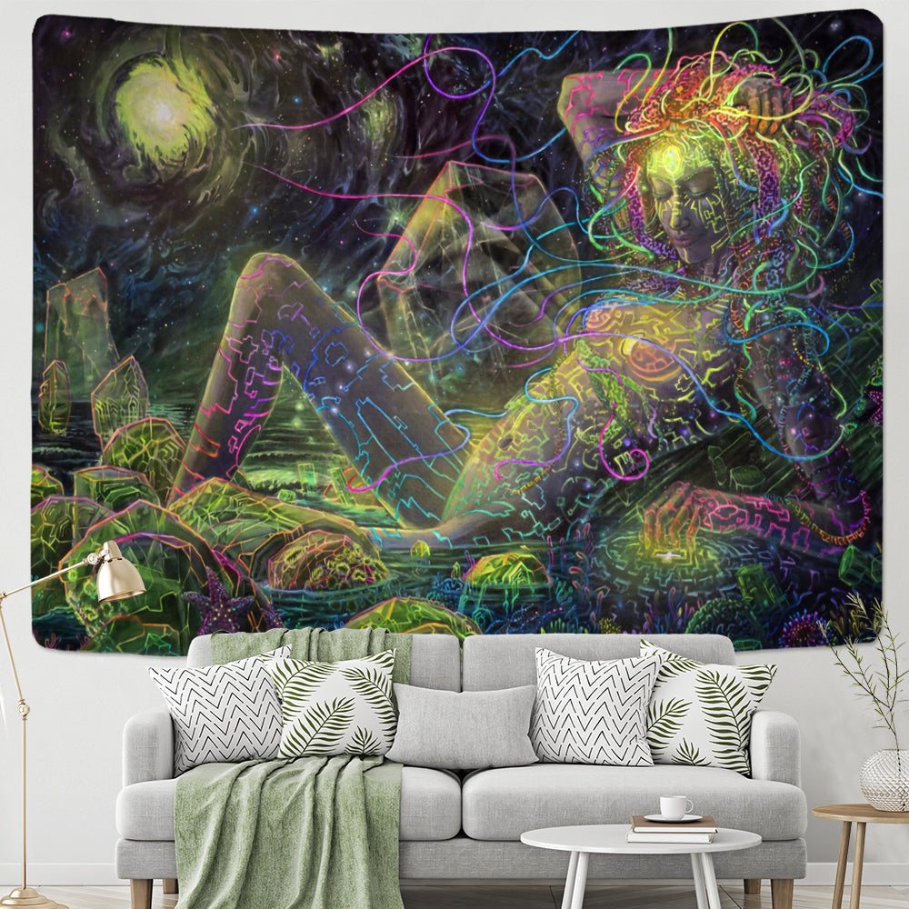 New European And American Psychedelic Mushroom Tapestry