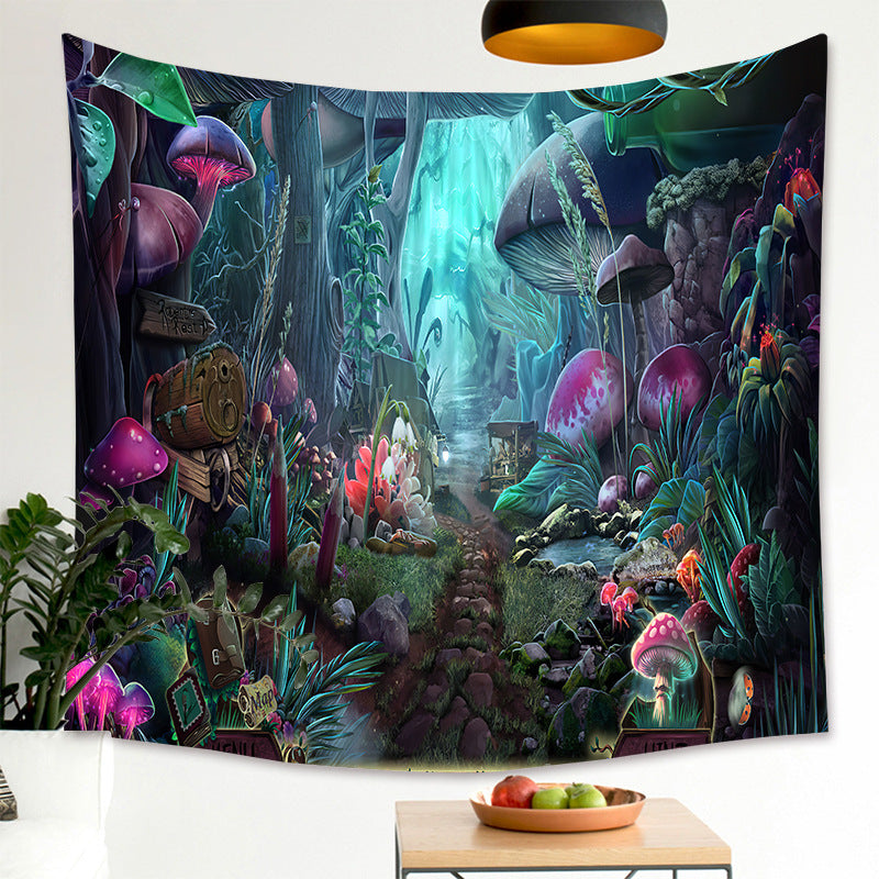Psychedelic Mushroom Series Printed Home Tapestry