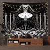 Night Sky Star Skull Hippie Psychedelic Mandala Tapestry