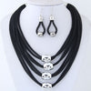 European And American Fashion Boho Necklace Earrings Set