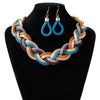 European And American Fashion Boho Necklace Earrings Set