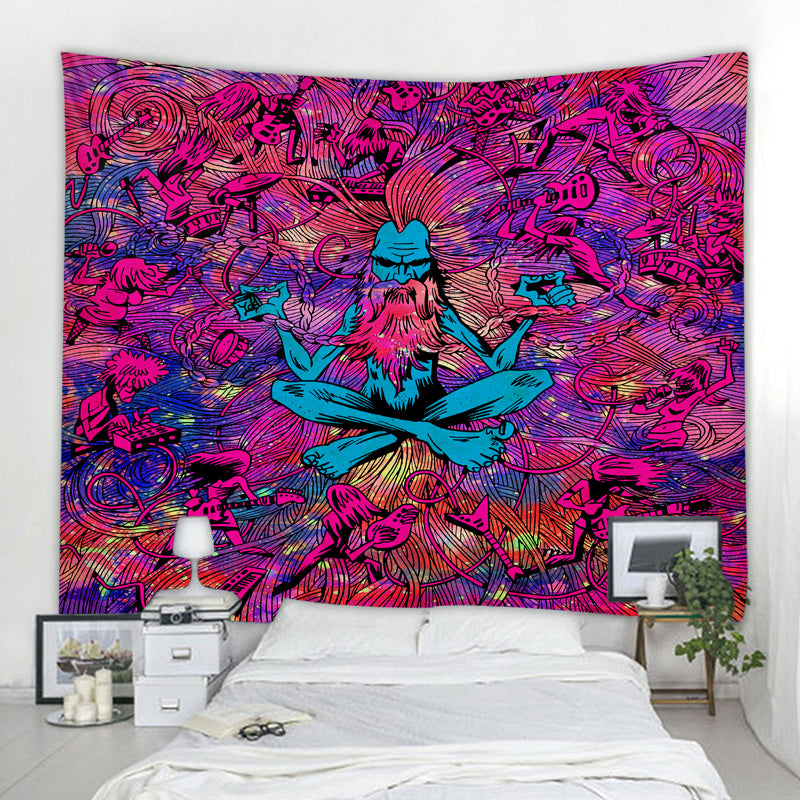 New European And American Psychedelic Mushroom Tapestry