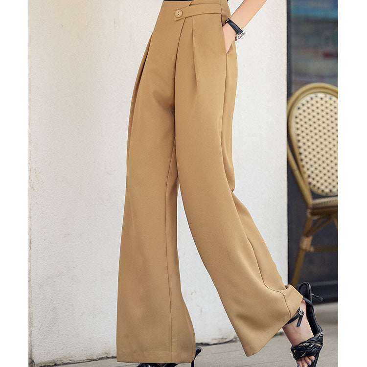 Women's Loose High Waist Drape Wide Leg Pants