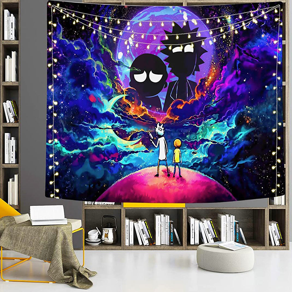 Tapestry wall blanket starry planet color psychedelic decoration