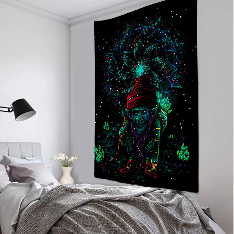 New European And American Psychedelic Mushroom Tapestry