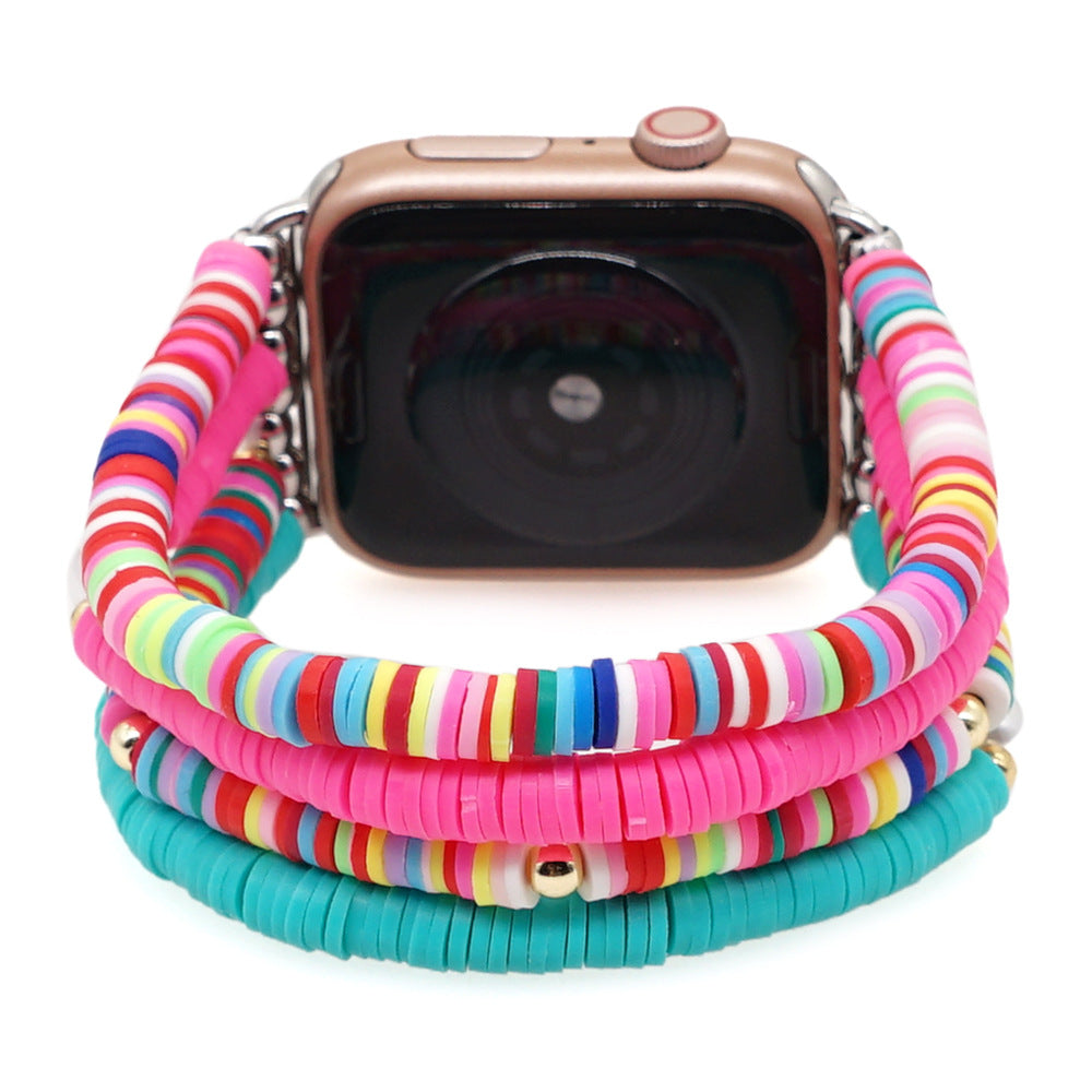 Fashion Versatile Boho Rainbow Soft Watch Band