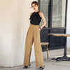 Women's Loose High Waist Drape Wide Leg Pants