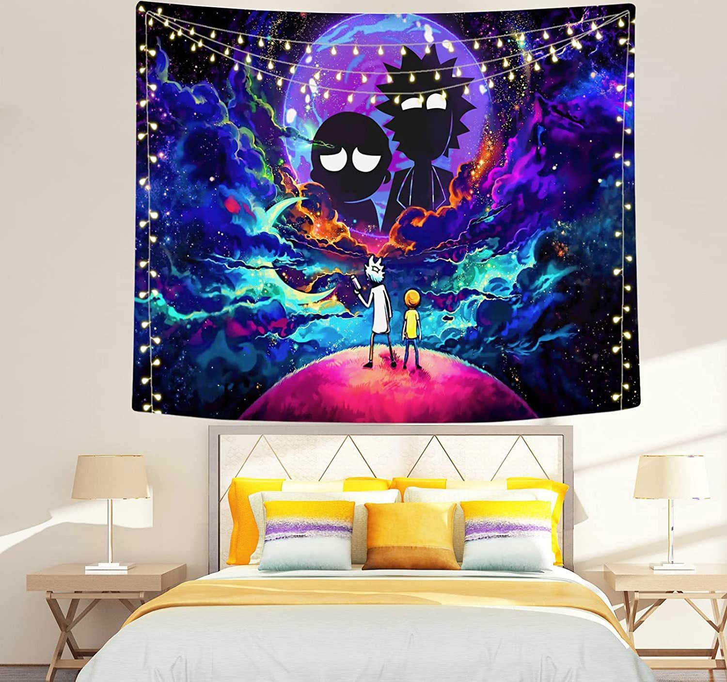 Tapestry wall blanket starry planet color psychedelic decoration