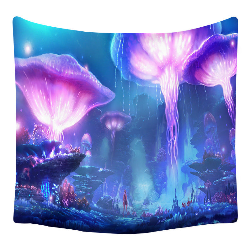 Psychedelic Mushroom Series Printed Home Tapestry