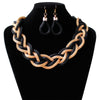 European And American Fashion Boho Necklace Earrings Set