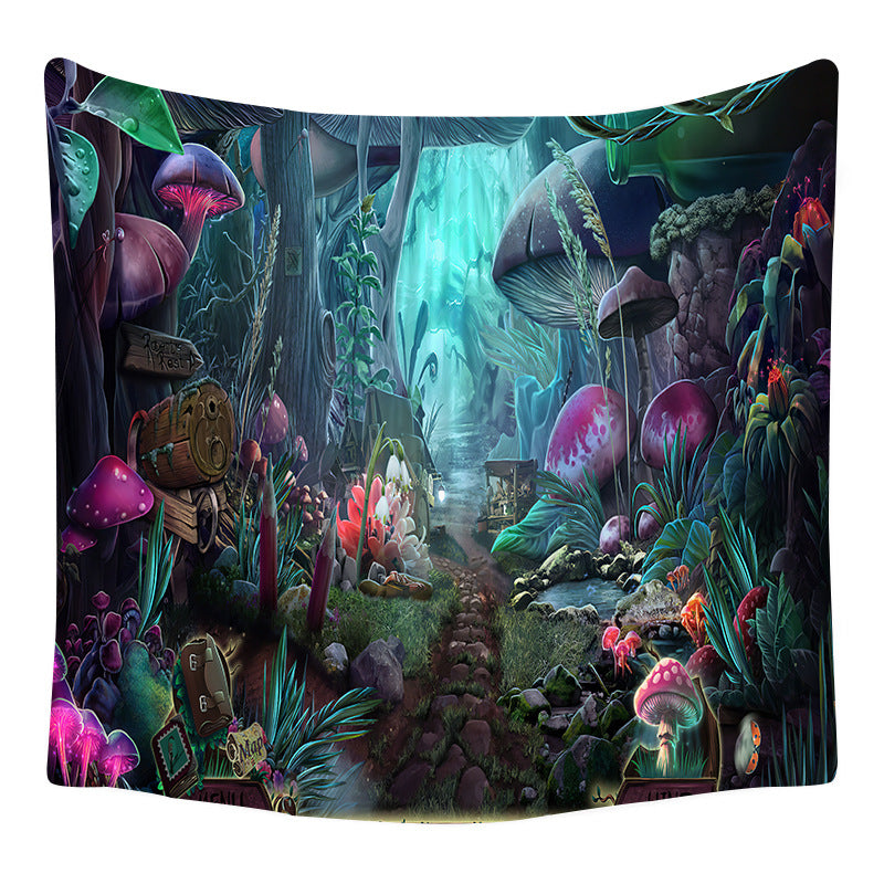 Psychedelic Mushroom Series Printed Home Tapestry